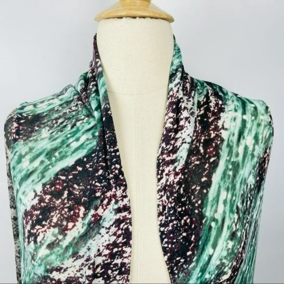 BCBGMaxazria Modal Floating Cardigan w/ Snakeskin Print Sleeves Size Small - Picture 6 of 11